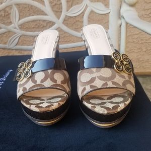 Coach Geri Wedge Heels Size 8